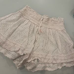 Ale by Alessandra Eyelet Shorts White